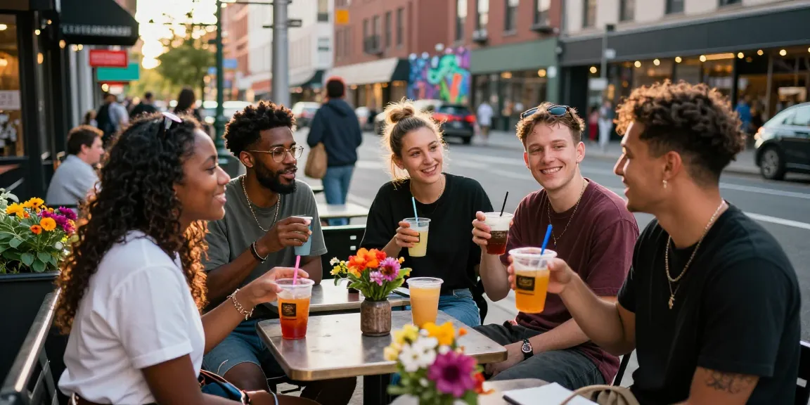 Friends enjoying a vibrant day out in the city, linking lifestyle to https://rokok88.my.